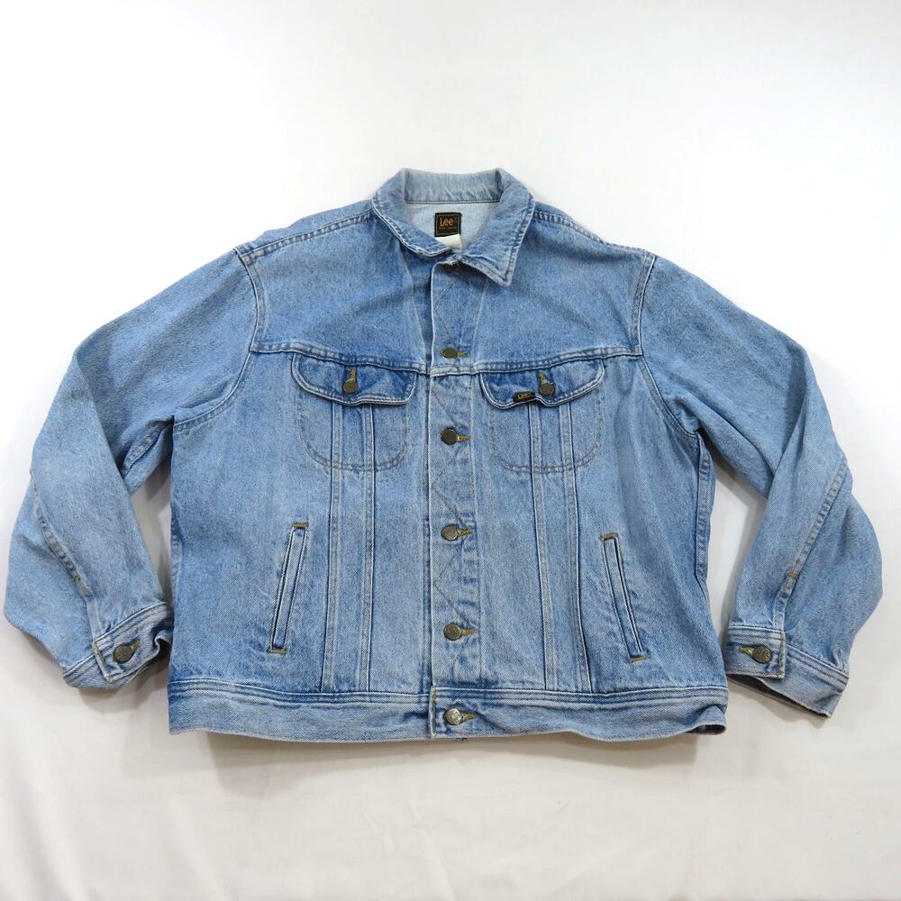 Lee Denim Jacket, Riders Blue, Made in USA, Sz Large 1980s